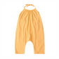 Girls' Soft Casual Backless Jumpsuit