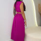 Women's Elegant Cap Sleeve Split Dress