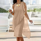Women's Summer Elegant Round Neck Asymmetric Mesh Sleeveless Dress