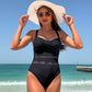 👙 γυναικείο ολόσωμο μαγιό με λεπτομέρεια πλέγματος