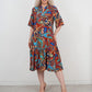 Women's Casual Short-Sleeve Colorful Print Dress