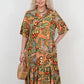 Women's Casual Short-Sleeve Colorful Print Dress