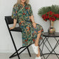 Women's Casual Short-Sleeve Colorful Print Dress