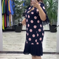 Women's Polka Dot Pleated Patchwork Dress