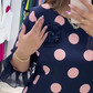 Women's Polka Dot Pleated Patchwork Dress