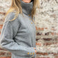 Women's Stand-Up Collar Pullover with Buttons