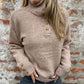 Women's Stand-Up Collar Pullover with Buttons