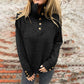 Women's Stand-Up Collar Pullover with Buttons