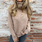 Women's Stand-Up Collar Pullover with Buttons