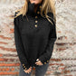 Women's Stand-Up Collar Pullover with Buttons