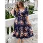 Wrap V-Neck Floral Dress