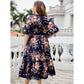 Wrap V-Neck Floral Dress