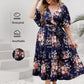 Wrap V-Neck Floral Dress
