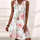 Women's Printed V-Neck Sleeveless Dress