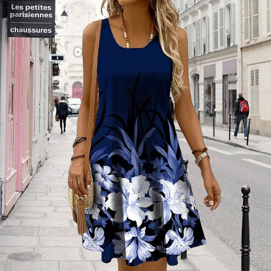 Women’s Floral Print Sleeveless Dress