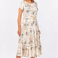 Women's Elegant Floral Print Short Sleeve Dress