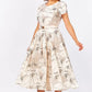 Women's Elegant Floral Print Short Sleeve Dress