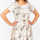 Women's Elegant Floral Print Short Sleeve Dress