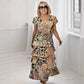 Women's Floral Print Tiered Maxi Dress