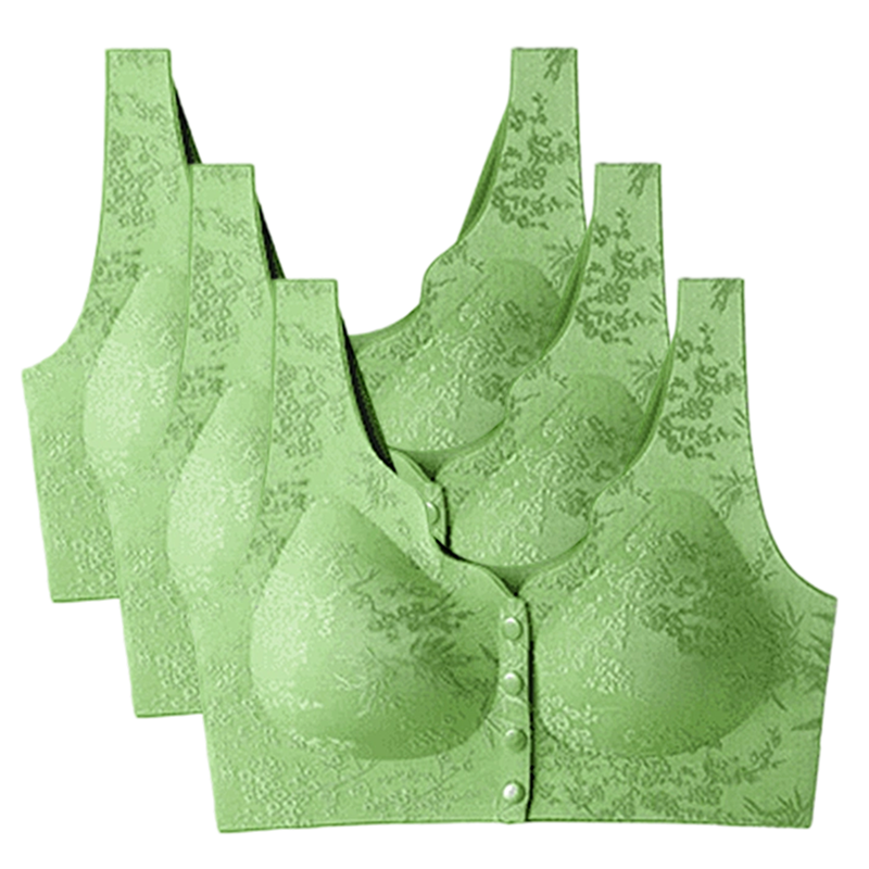 ⏳LAST WEEK SALE -ONLY £7.99!!!💚💐Front-Clasp Wire-Free Seamless Bra - Ultra-Soft Support with All-Day Comfort for a Smooth Silhouette 🌸✨