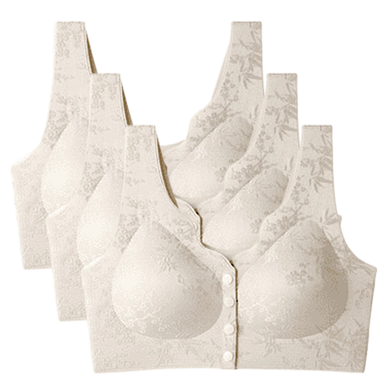 ⏳LAST WEEK SALE -ONLY £7.99!!!💚💐Front-Clasp Wire-Free Seamless Bra - Ultra-Soft Support with All-Day Comfort for a Smooth Silhouette 🌸✨