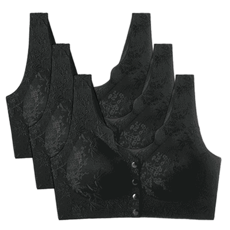 ⏳LAST WEEK SALE -ONLY £7.99!!!💚💐Front-Clasp Wire-Free Seamless Bra - Ultra-Soft Support with All-Day Comfort for a Smooth Silhouette 🌸✨