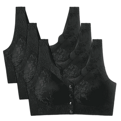 ⏳LAST WEEK SALE -ONLY £7.99!!!💚💐Front-Clasp Wire-Free Seamless Bra - Ultra-Soft Support with All-Day Comfort for a Smooth Silhouette 🌸✨