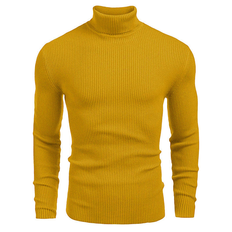 👔Slim & Versatile, 13 Colors🧶 Men's Turtleneck Sweater – Classic Solid, Business & Casual ✨