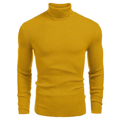 👔Slim & Versatile, 13 Colors🧶 Men's Turtleneck Sweater – Classic Solid, Business & Casual ✨
