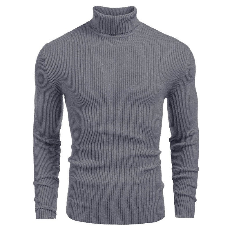 👔Slim & Versatile, 13 Colors🧶 Men's Turtleneck Sweater – Classic Solid, Business & Casual ✨