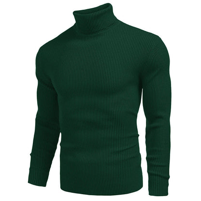 👔Slim & Versatile, 13 Colors🧶 Men's Turtleneck Sweater – Classic Solid, Business & Casual ✨