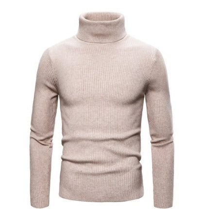 👔Slim & Versatile, 13 Colors🧶 Men's Turtleneck Sweater – Classic Solid, Business & Casual ✨