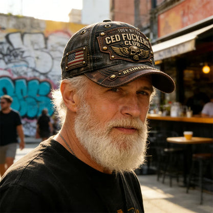 Old Fuckers Club Vintage καπέλο με κεντημένο σχέδιο
