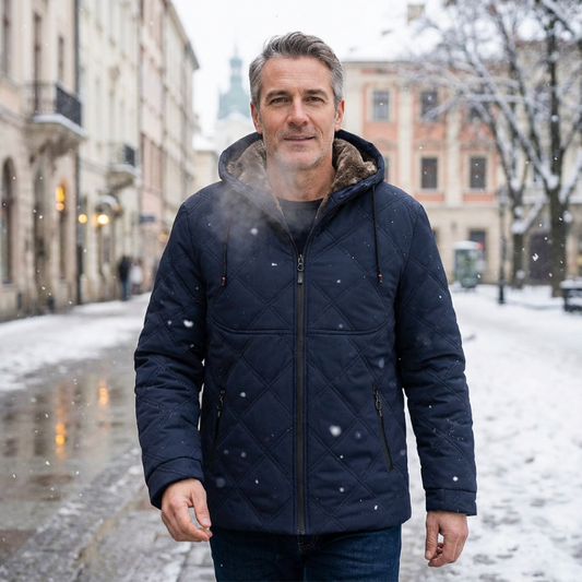 🛍️ Men's Plush-Lined Hooded Winter Jacket-Stay warm, feel comfortable & look great all winter!