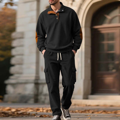 😎 Men’s Trendy Pullover and Cargo Pants 2-Piece Set🔥 Comfortable, Casual & Effortlessly Stylish!