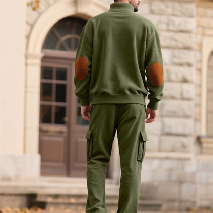 😎 Men’s Trendy Pullover and Cargo Pants 2-Piece Set🔥 Comfortable, Casual & Effortlessly Stylish!
