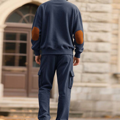 😎 Men’s Trendy Pullover and Cargo Pants 2-Piece Set🔥 Comfortable, Casual & Effortlessly Stylish!