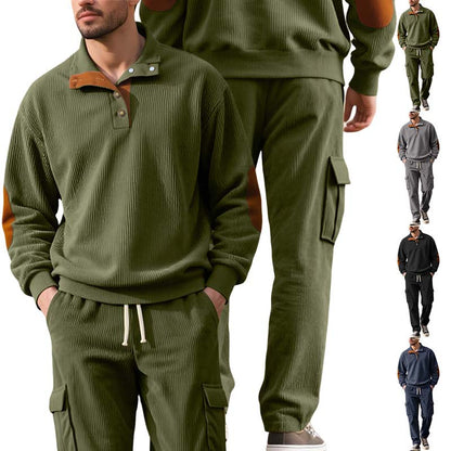 😎 Men’s Trendy Pullover and Cargo Pants 2-Piece Set🔥 Comfortable, Casual & Effortlessly Stylish!