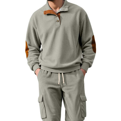 😎 Men’s Trendy Pullover and Cargo Pants 2-Piece Set🔥 Comfortable, Casual & Effortlessly Stylish!