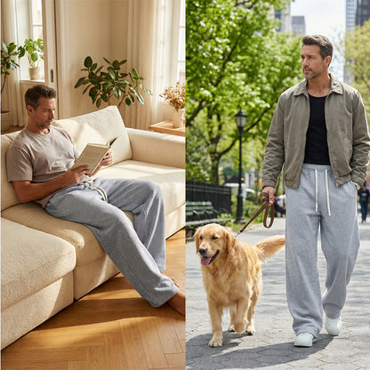 👖 Ειδική προσφορά περιορισμένης διάρκειας✨ Ανδρικά άνετα παντελόνια με κορδόνι – Άνεση, απαλό ύφασμα και απαραίτητο για κάθε μέρα 🏠