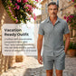 👕 Σετ Ανδρικού Ζακάρ Πουκαμίσου & Σορτς 🌴
