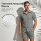 👕 Σετ Ανδρικού Ζακάρ Πουκαμίσου & Σορτς 🌴