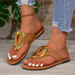 👡Γυναικεία φλατ σανδάλια με slip-on στρινγκ✨