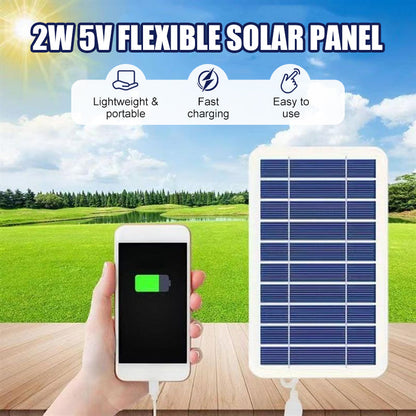 🏕️50% έκπτωση!☀️Εύκαμπτο ηλιακό πάνελ 2W 5V⚡