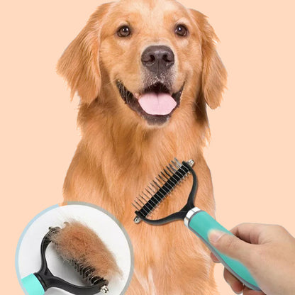 🐾 Ειδική προσφορά περιορισμένης διάρκειας🐕Δίπλευρη Βούρτσα Απομάκρυνσης Νεκρής Τρίχας για Κατοικίδια🐈
