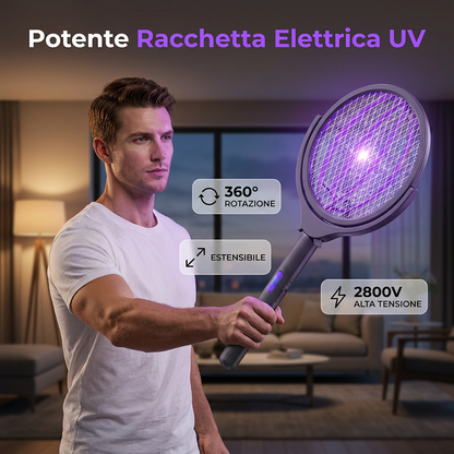 🦟Ηλεκτρική ρακέτα εντόμων με υπεριώδες φως⚡