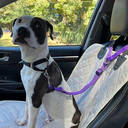 🐾 50% έκπτωση🐶Ζώνη ασφαλείας αυτοκινήτου σκύλου 2 σε 1 και λουρί περιπάτου