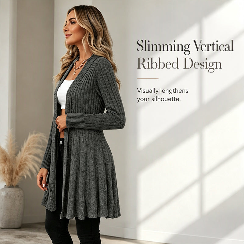 🌸🧥New Arrivals - Elegant Open Cardigan with Knit Texture – Soft Comfort and Versatile Style for Any Occasion