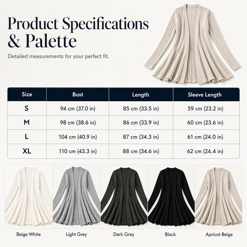 🌸🧥New Arrivals - Elegant Open Cardigan with Knit Texture – Soft Comfort and Versatile Style for Any Occasion