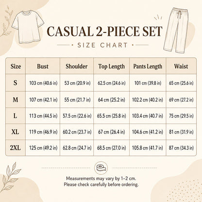 👗✨Women's Effortless Top & Wide-leg Pants Set✨𝘉𝘶𝘺 𝘢𝘯𝘺 2 𝘢𝘯𝘥 𝘨𝘦𝘵 𝘢𝘯 𝘦𝘹𝘵𝘳𝘢 10% 𝘥𝘪𝘴𝘤𝘰𝘶𝘯𝘵